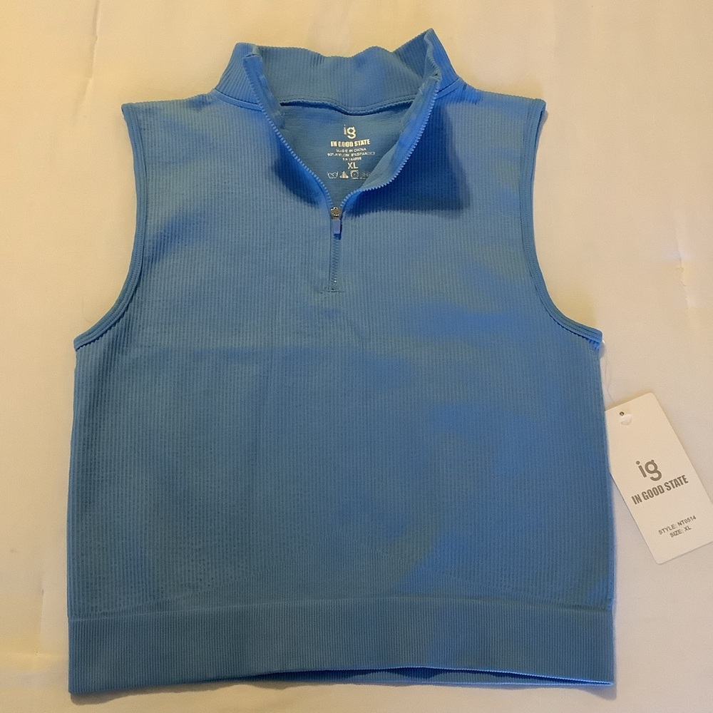 Blue Sleeveless  CropTop XL